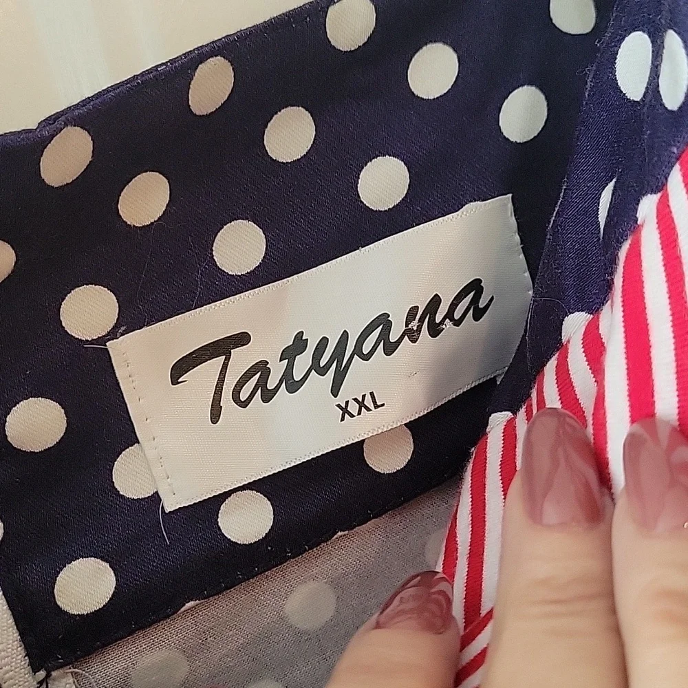 Tatyana patriotic red white and blue dress XXL - Picture 3 of 10